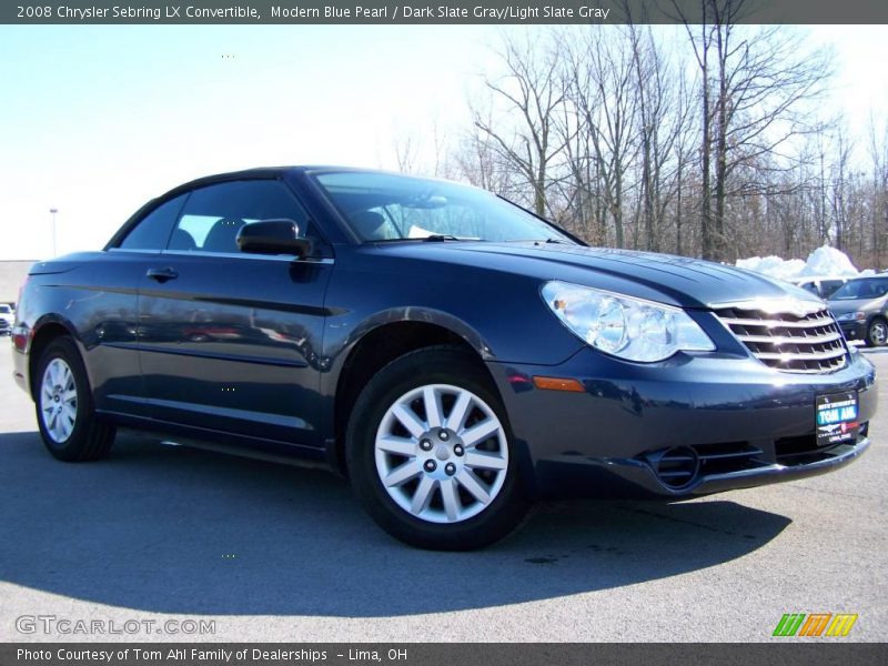 Modern Blue Pearl / Dark Slate Gray/Light Slate Gray 2008 Chrysler Sebring LX Convertible