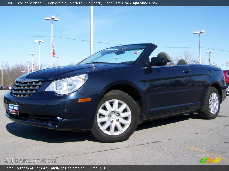 Modern Blue Pearl / Dark Slate Gray/Light Slate Gray 2008 Chrysler Sebring LX Convertible