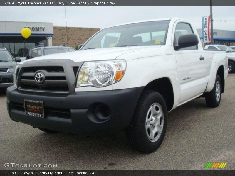 Super White / Graphite Gray 2009 Toyota Tacoma Regular Cab