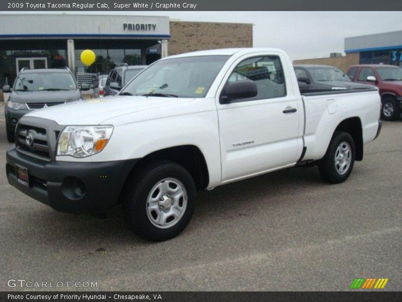 Super White / Graphite Gray 2009 Toyota Tacoma Regular Cab