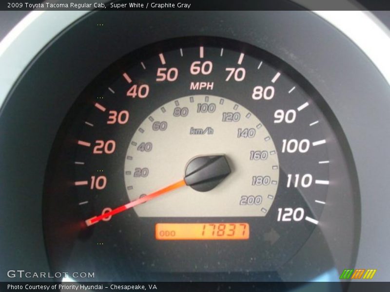Super White / Graphite Gray 2009 Toyota Tacoma Regular Cab