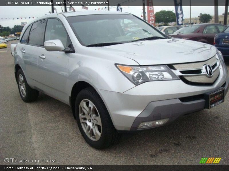 Billet Silver Metallic / Parchment 2007 Acura MDX Technology