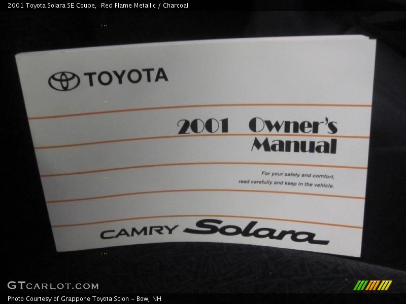 Red Flame Metallic / Charcoal 2001 Toyota Solara SE Coupe