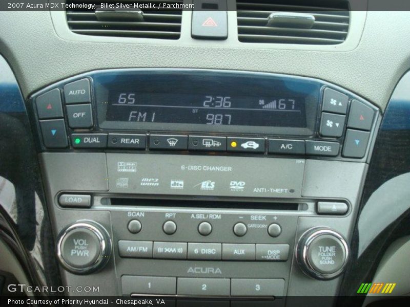 Billet Silver Metallic / Parchment 2007 Acura MDX Technology