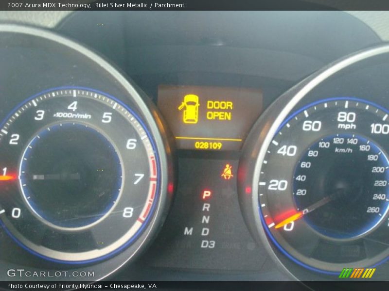 Billet Silver Metallic / Parchment 2007 Acura MDX Technology