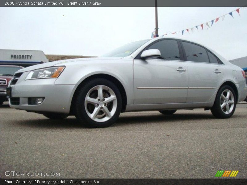 Bright Silver / Gray 2008 Hyundai Sonata Limited V6