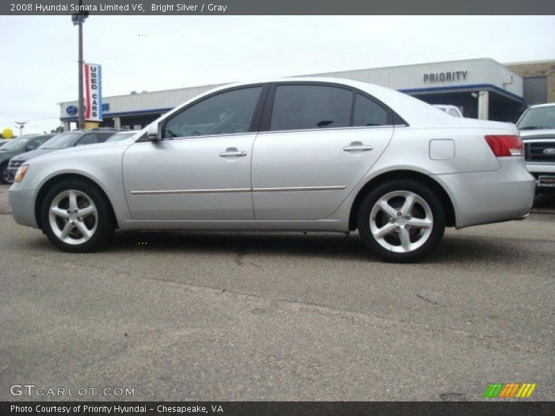 Bright Silver / Gray 2008 Hyundai Sonata Limited V6