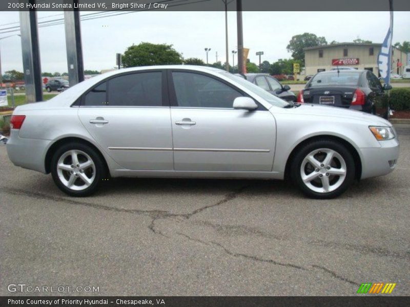 Bright Silver / Gray 2008 Hyundai Sonata Limited V6