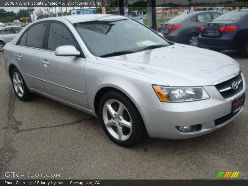 Bright Silver / Gray 2008 Hyundai Sonata Limited V6