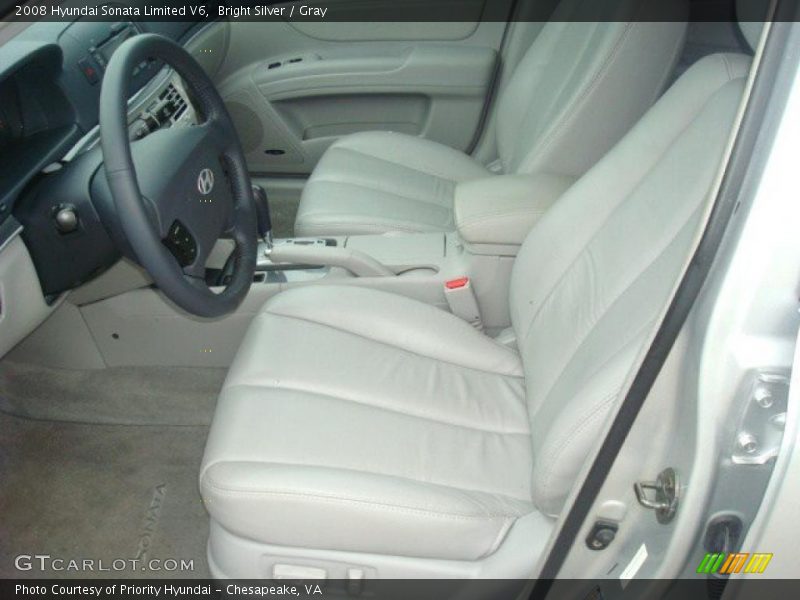 Bright Silver / Gray 2008 Hyundai Sonata Limited V6