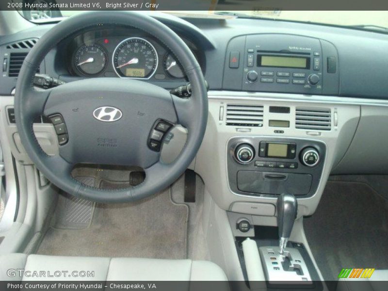 Bright Silver / Gray 2008 Hyundai Sonata Limited V6