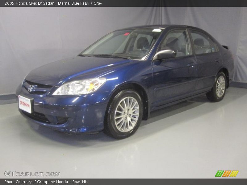 Eternal Blue Pearl / Gray 2005 Honda Civic LX Sedan