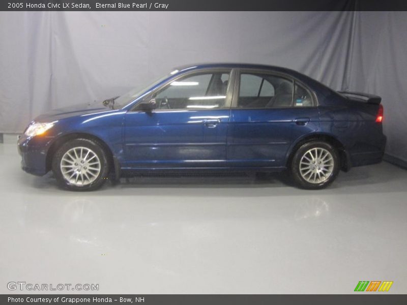 Eternal Blue Pearl / Gray 2005 Honda Civic LX Sedan