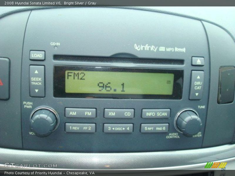 Bright Silver / Gray 2008 Hyundai Sonata Limited V6