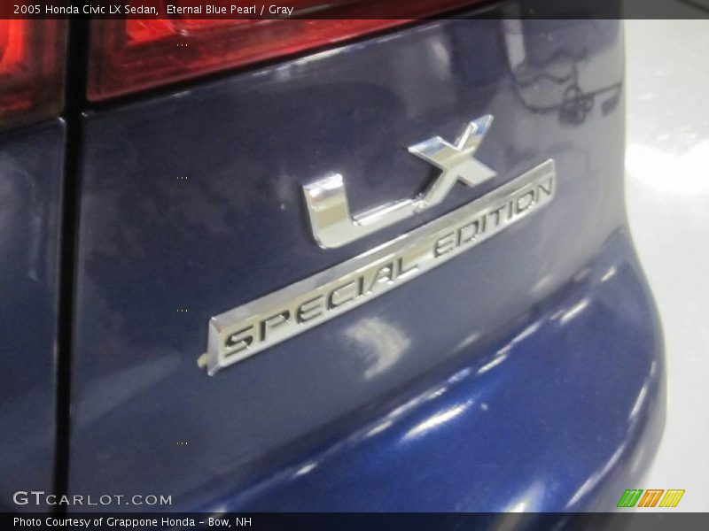 Eternal Blue Pearl / Gray 2005 Honda Civic LX Sedan