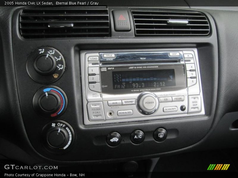 Eternal Blue Pearl / Gray 2005 Honda Civic LX Sedan