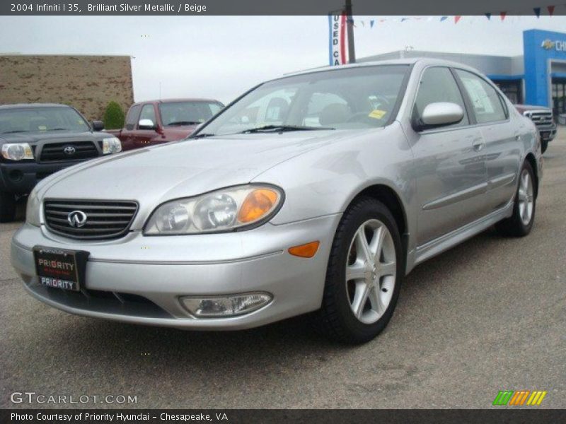 Brilliant Silver Metallic / Beige 2004 Infiniti I 35