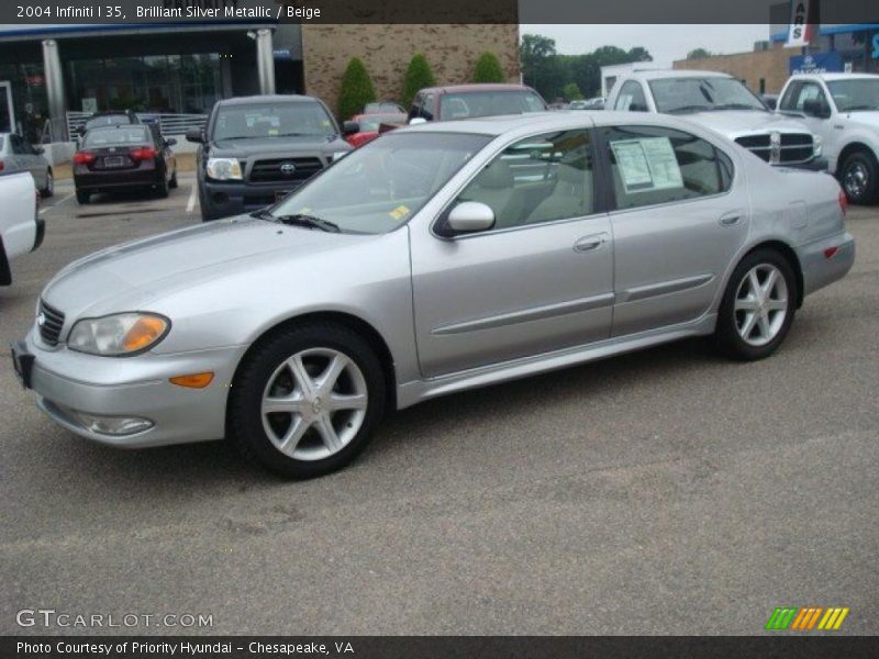 Brilliant Silver Metallic / Beige 2004 Infiniti I 35