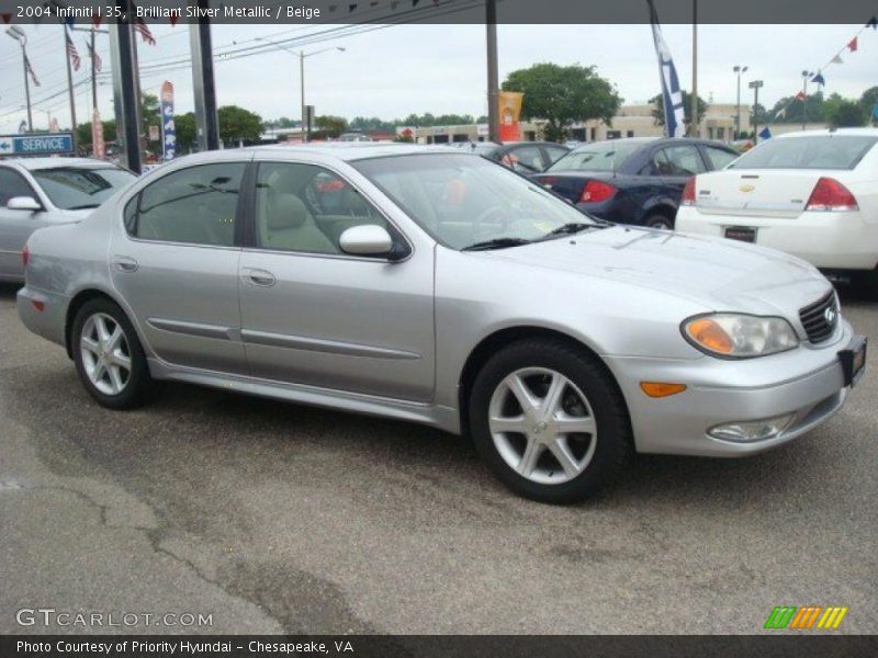 Brilliant Silver Metallic / Beige 2004 Infiniti I 35