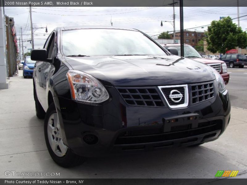 Wicked Black / Black 2008 Nissan Rogue S AWD