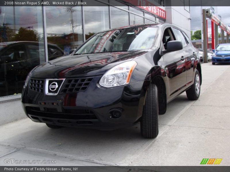 Wicked Black / Black 2008 Nissan Rogue S AWD