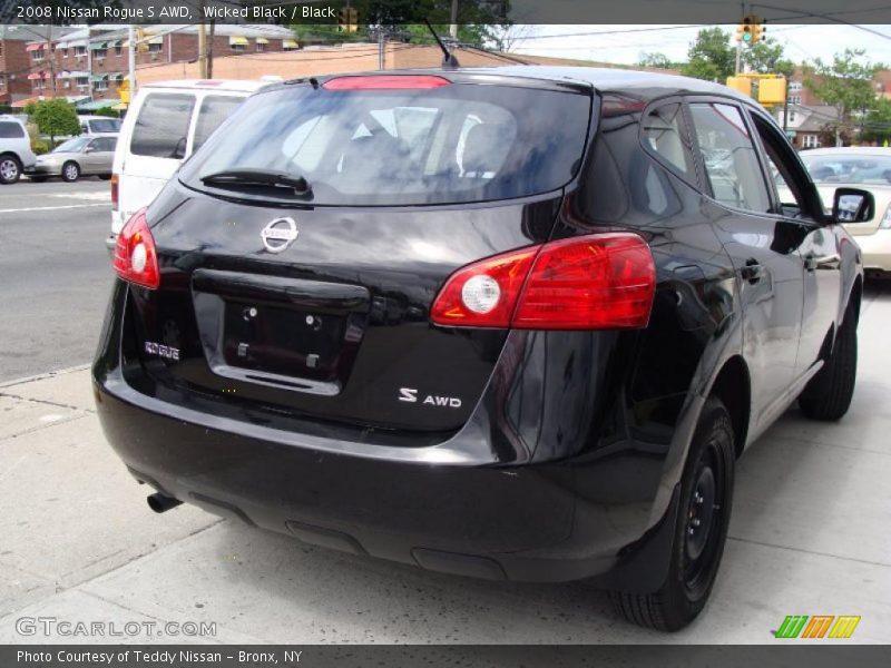 Wicked Black / Black 2008 Nissan Rogue S AWD