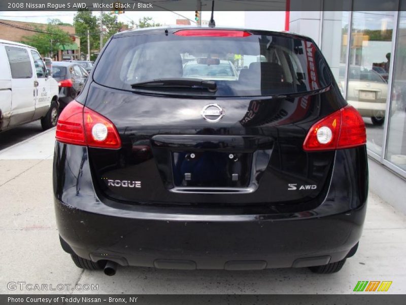 Wicked Black / Black 2008 Nissan Rogue S AWD