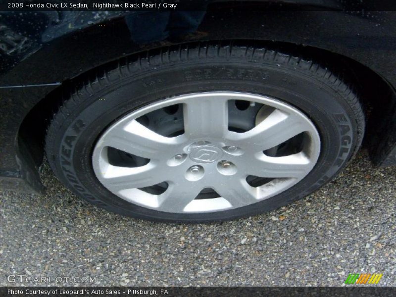 Nighthawk Black Pearl / Gray 2008 Honda Civic LX Sedan