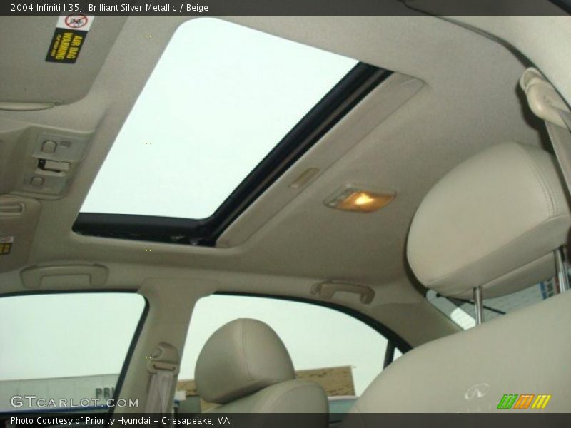 Brilliant Silver Metallic / Beige 2004 Infiniti I 35
