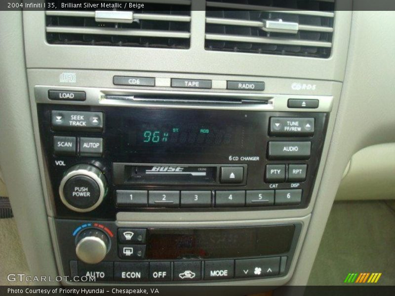 Brilliant Silver Metallic / Beige 2004 Infiniti I 35
