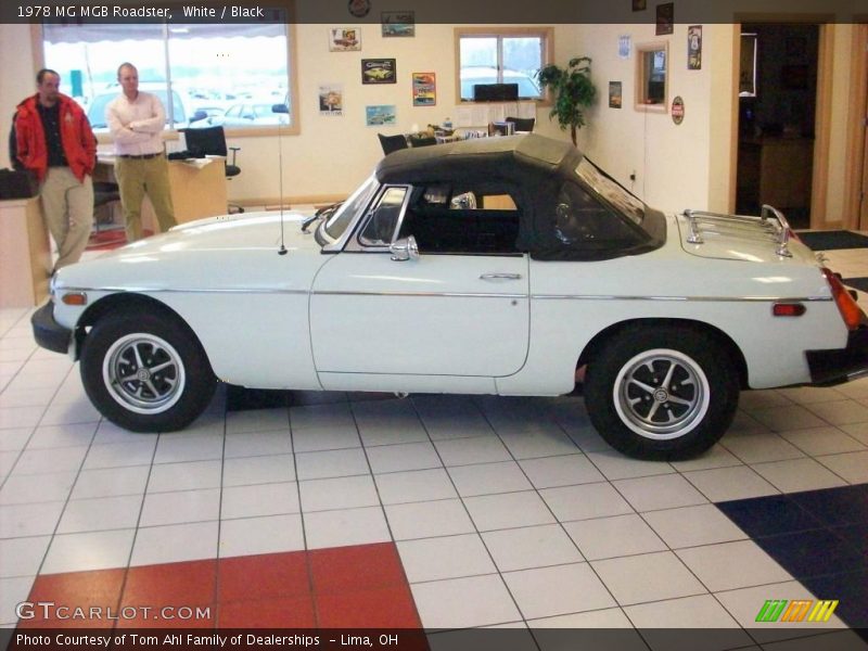 White / Black 1978 MG MGB Roadster