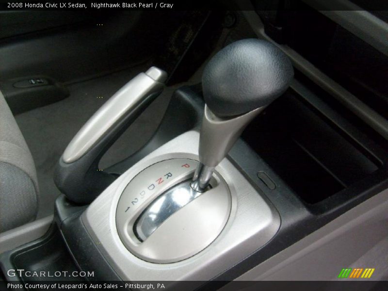 Nighthawk Black Pearl / Gray 2008 Honda Civic LX Sedan