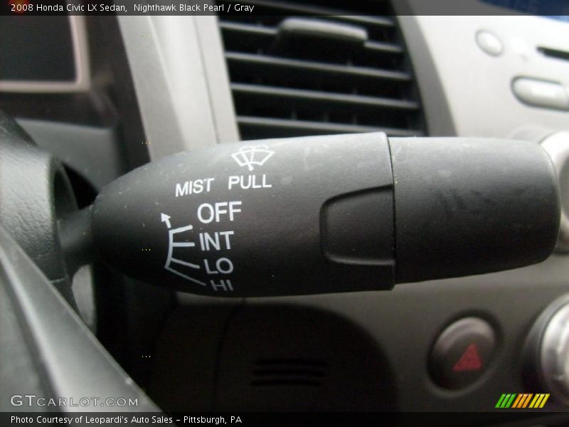 Nighthawk Black Pearl / Gray 2008 Honda Civic LX Sedan