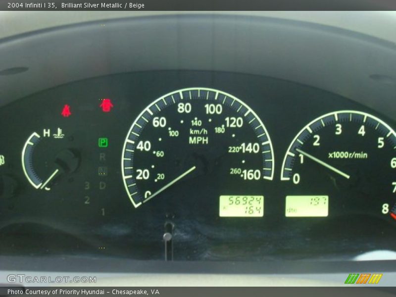 Brilliant Silver Metallic / Beige 2004 Infiniti I 35