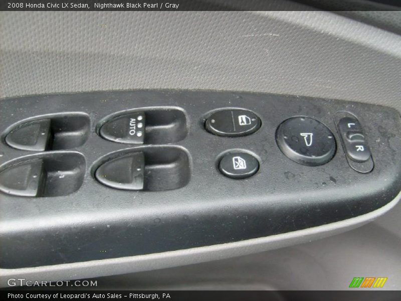 Nighthawk Black Pearl / Gray 2008 Honda Civic LX Sedan