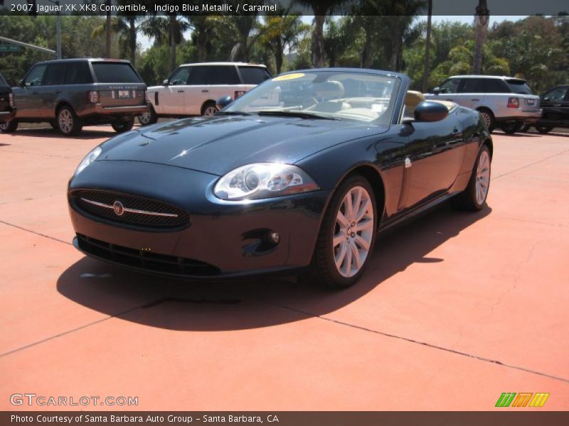 Indigo Blue Metallic / Caramel 2007 Jaguar XK XK8 Convertible