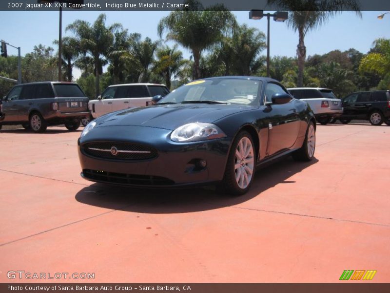Indigo Blue Metallic / Caramel 2007 Jaguar XK XK8 Convertible