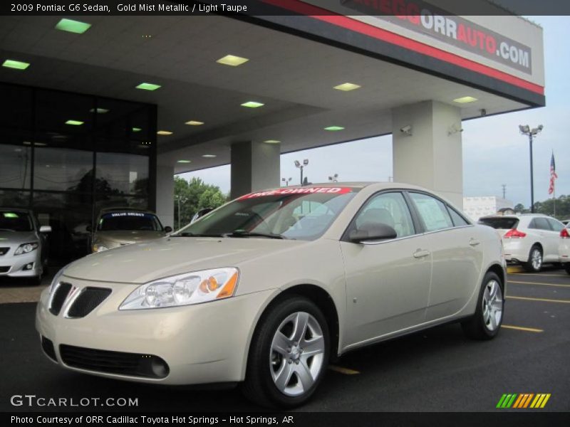 Gold Mist Metallic / Light Taupe 2009 Pontiac G6 Sedan