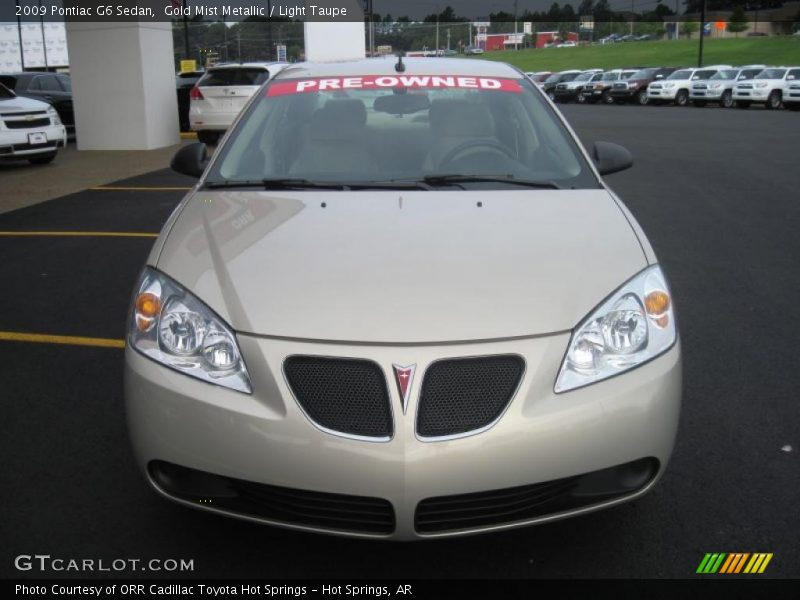 Gold Mist Metallic / Light Taupe 2009 Pontiac G6 Sedan