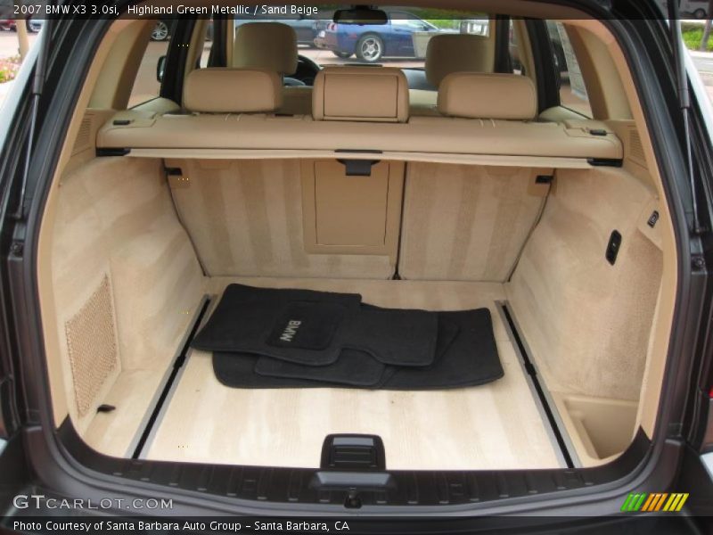 Highland Green Metallic / Sand Beige 2007 BMW X3 3.0si