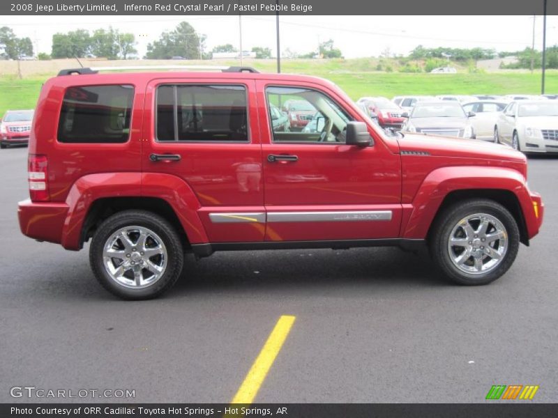 Inferno Red Crystal Pearl / Pastel Pebble Beige 2008 Jeep Liberty Limited