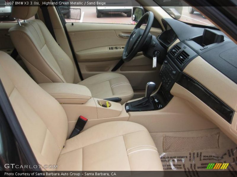 Highland Green Metallic / Sand Beige 2007 BMW X3 3.0si