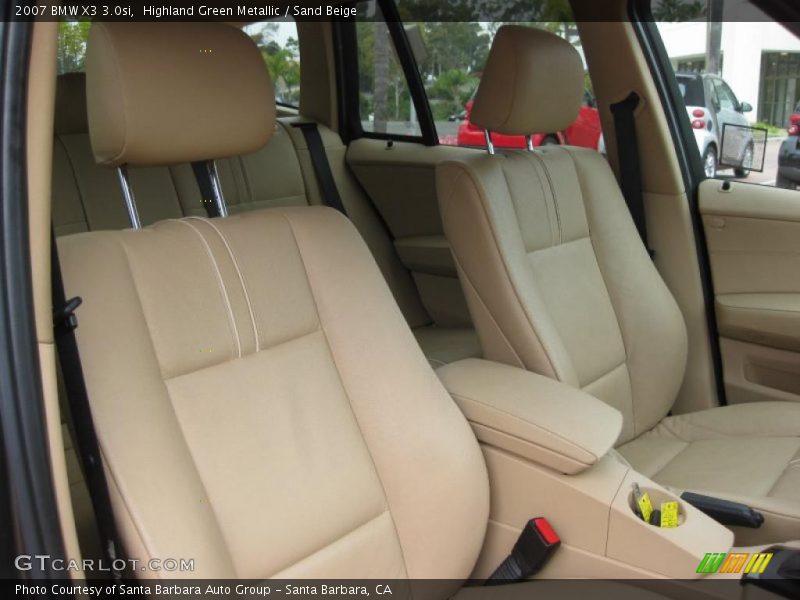Highland Green Metallic / Sand Beige 2007 BMW X3 3.0si