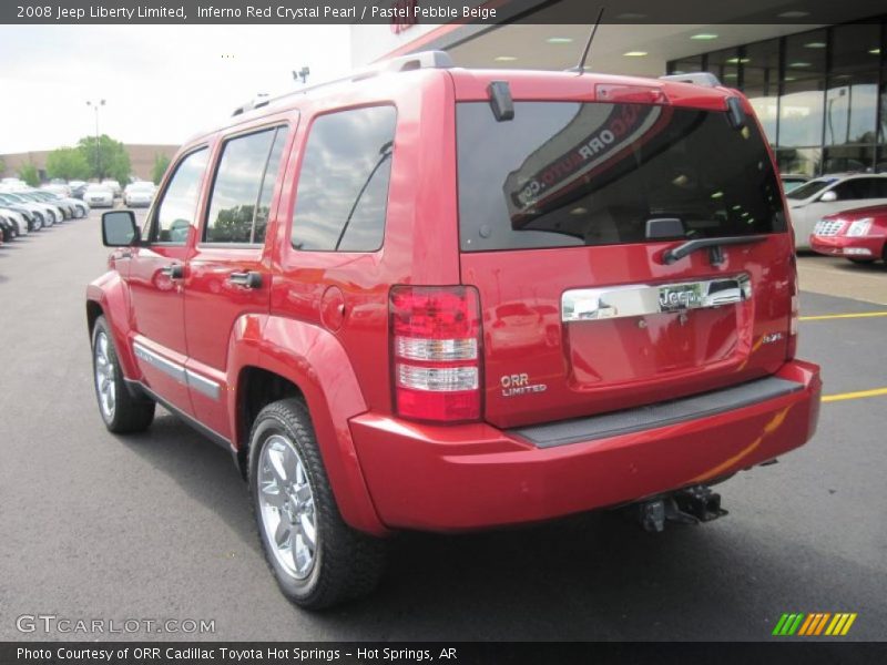 Inferno Red Crystal Pearl / Pastel Pebble Beige 2008 Jeep Liberty Limited