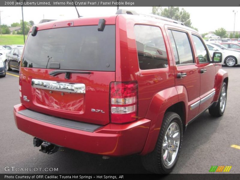 Inferno Red Crystal Pearl / Pastel Pebble Beige 2008 Jeep Liberty Limited