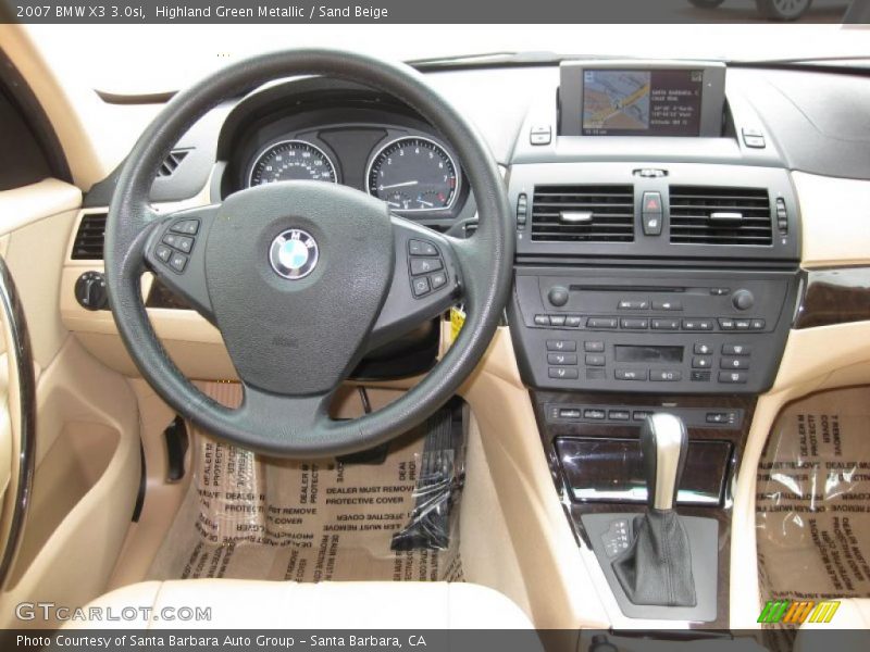 Highland Green Metallic / Sand Beige 2007 BMW X3 3.0si