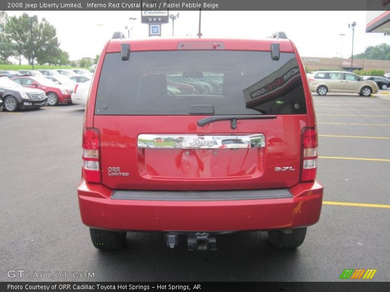 Inferno Red Crystal Pearl / Pastel Pebble Beige 2008 Jeep Liberty Limited