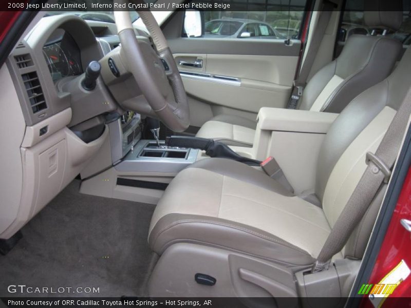 Inferno Red Crystal Pearl / Pastel Pebble Beige 2008 Jeep Liberty Limited