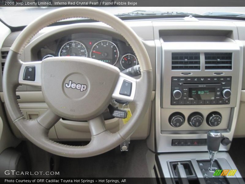 Inferno Red Crystal Pearl / Pastel Pebble Beige 2008 Jeep Liberty Limited