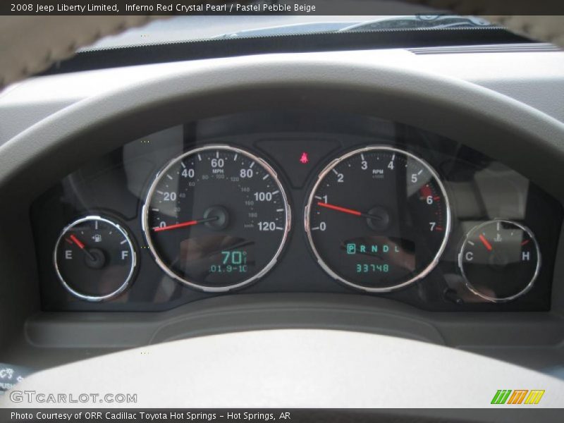 Inferno Red Crystal Pearl / Pastel Pebble Beige 2008 Jeep Liberty Limited